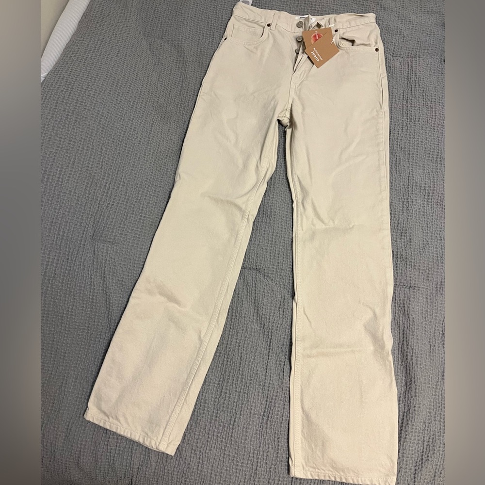 Reformation Cynthia high rise long straight jeans